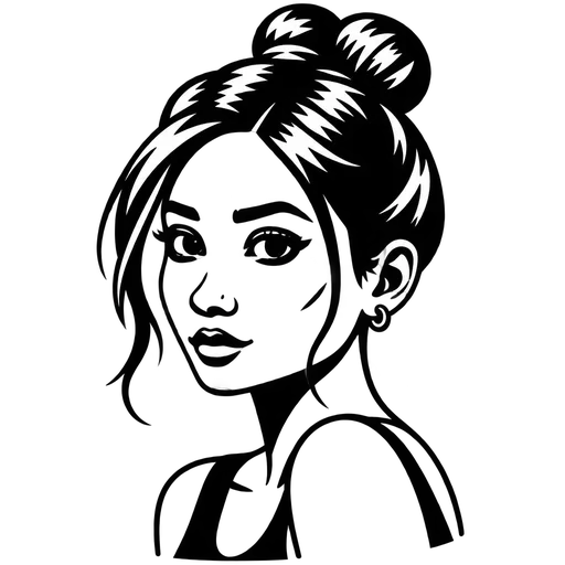 Messy Bun SVG Design cut file