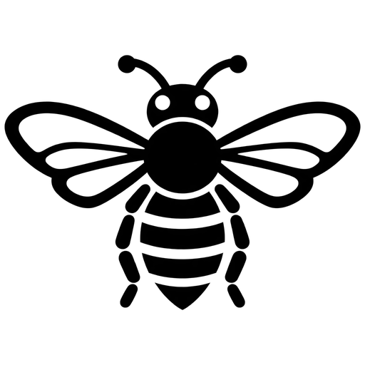 Minimalist Bee Outline SVG cut file