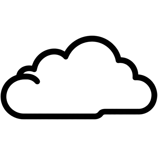 Minimalist Cloud Outline SVG cut file