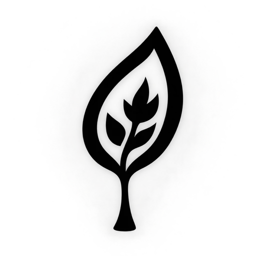 Minimalist Leaf Icon SVG cut file