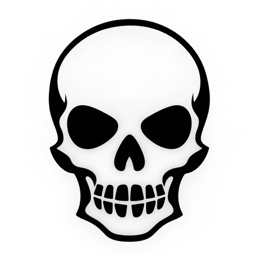 Minimalist Skull Icon SVG – Perfect for Halloween and Decorations cut file