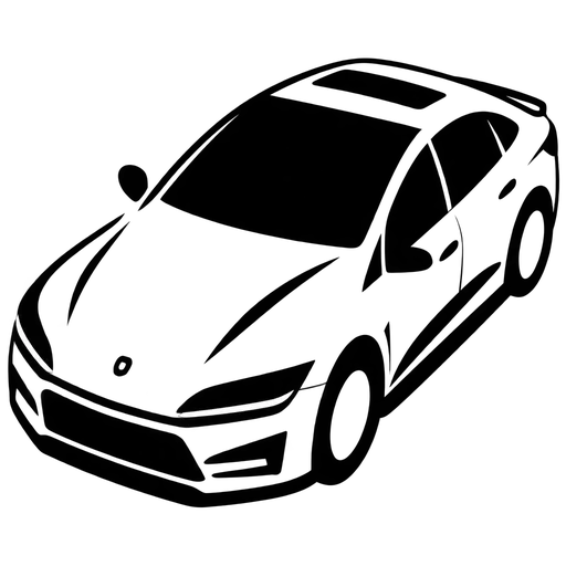 Modern Sedan Car SVG – Top View cut file
