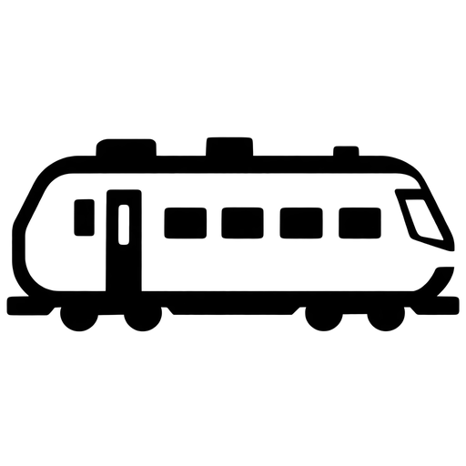 Modern Train Icon SVG cut file