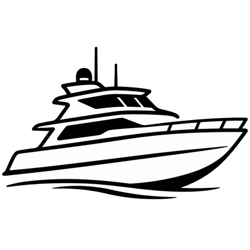 Modern Yacht SVG Image cut file