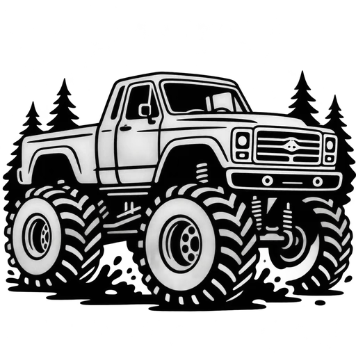 Monster Truck SVG Graphic for Design Projects cut file