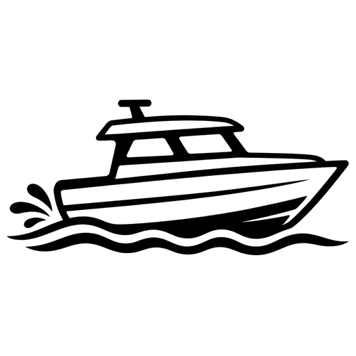 Motorboat Icon SVG cut file