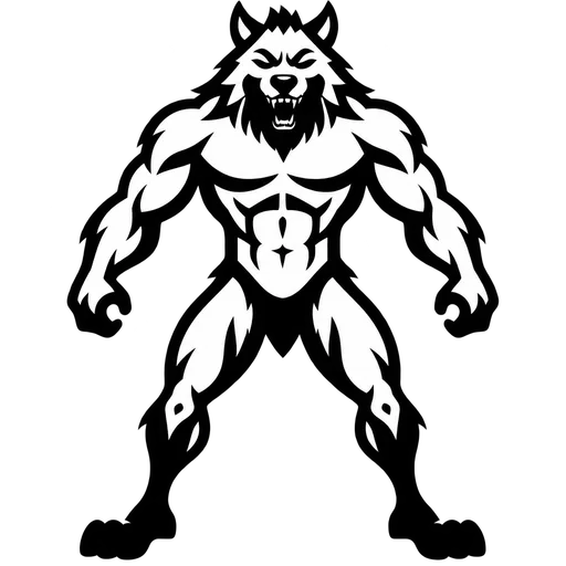 Muscular Werewolf SVG cut file
