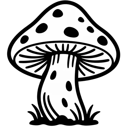 Mushroom Outline SVG cut file