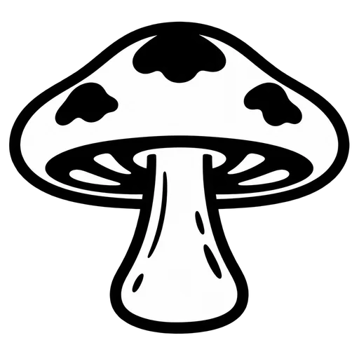 Mushroom Outline SVG cut file