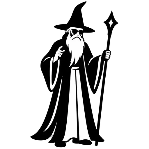 Mysterious Wizard Silhouette SVG cut file