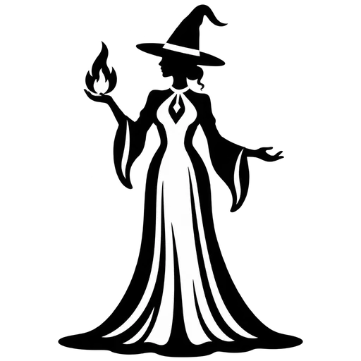 Mystical Wizard Silhouette SVG cut file
