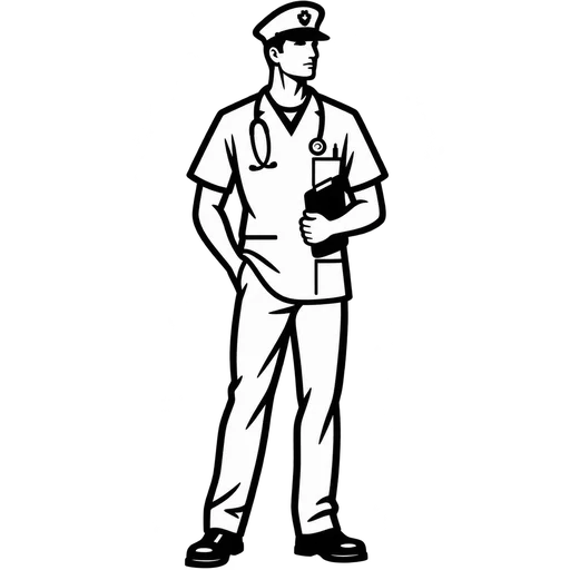 Nurse Outline SVG cut file