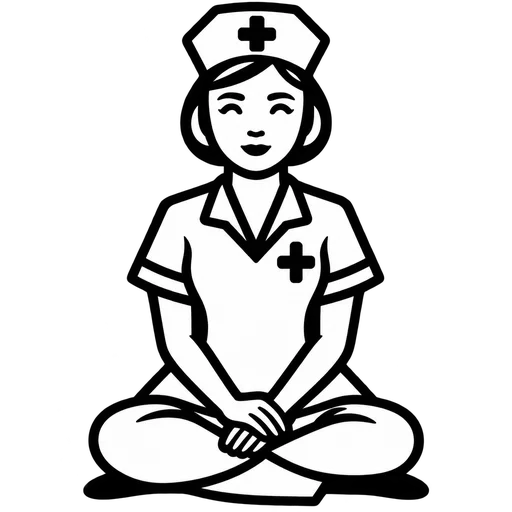Nurse Sitting SVG Illustration cut file