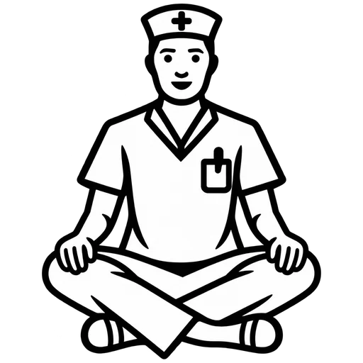 Nurse Sitting SVG Illustration cut file