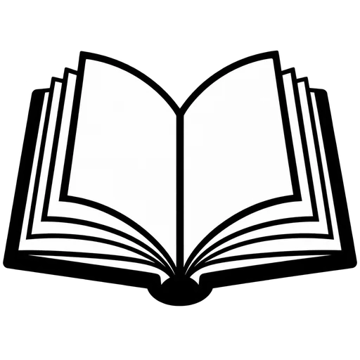 Open Book Illustration SVG cut file