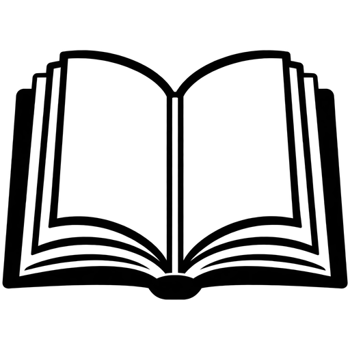 Open Book Outline SVG cut file