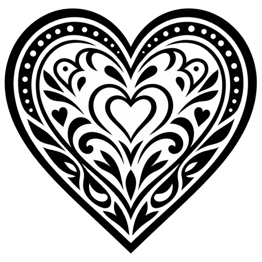 Ornate Heart SVG for Creative Projects cut file