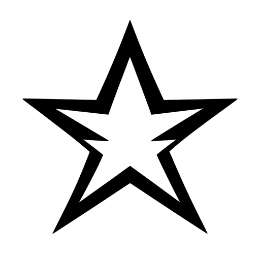 Outlined Star SVG Image cut file