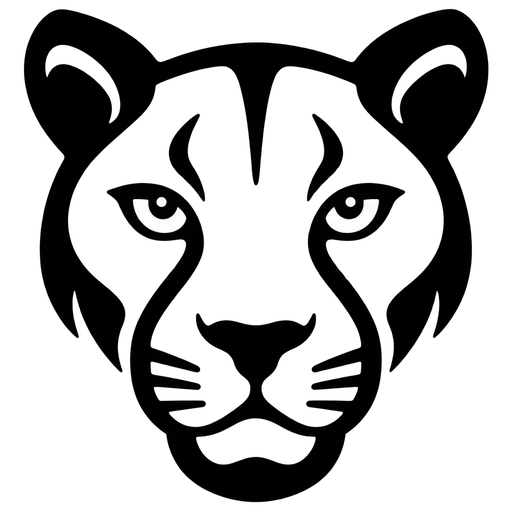 Panther Face Silhouette SVG cut file