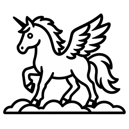 Pegasus Flying SVG Artwork cut file