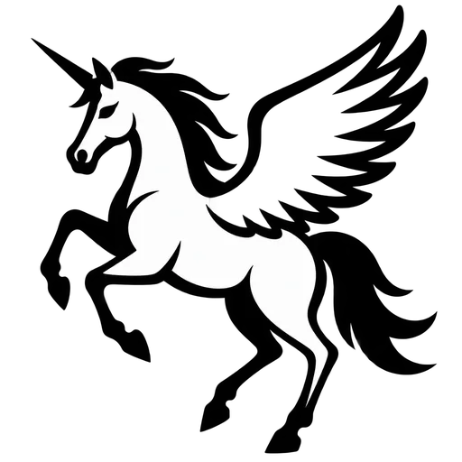 Pegasus SVG – Majestic Winged Unicorn Design cut file