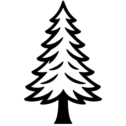 Pine Tree Silhouette SVG cut file