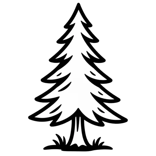 Pine Tree Silhouette SVG Cutting File cut file