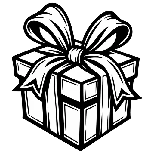 Playful Christmas Present SVG Design cut file