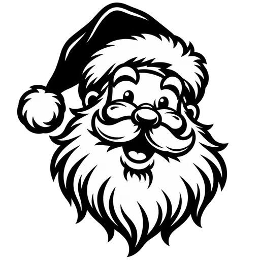 Playful Santa Grin SVG cut file