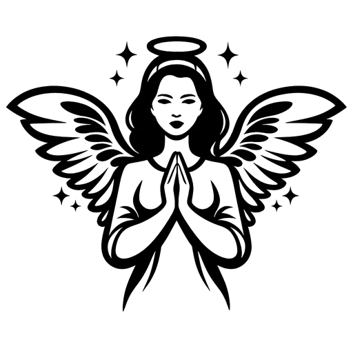 Praying Angel SVG – Elegant and Serene Design cut file