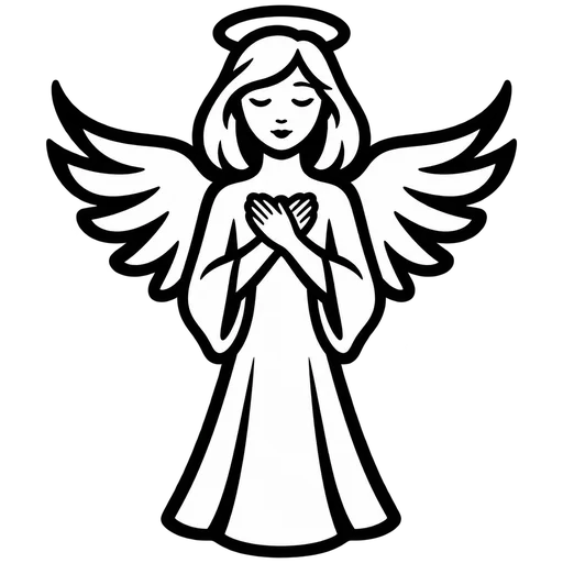 Praying Angel SVG cut file