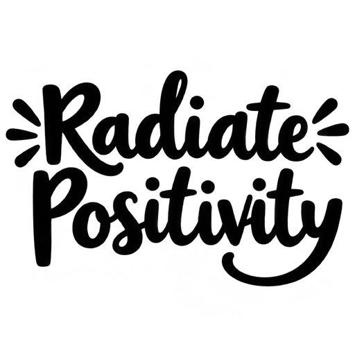 Radiate Positivity SVG Text Design cut file