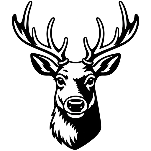 Reindeer Head SVG for Crafting cut file