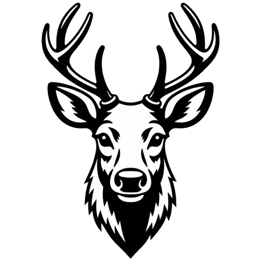 Reindeer Head SVG for Creative Projects cut file