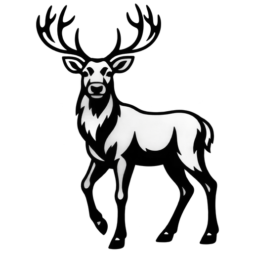 Reindeer SVG – Elegant Silhouette Design cut file