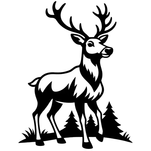 Reindeer SVG Graphic for Creative Projects cut file