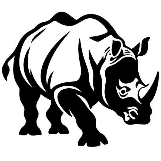Rhino Outline SVG cut file