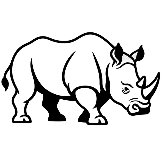 Rhino Outline SVG cut file