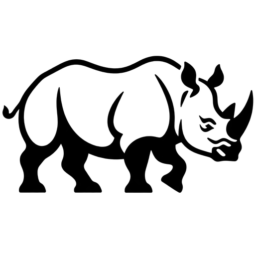 Rhino Silhouette SVG cut file