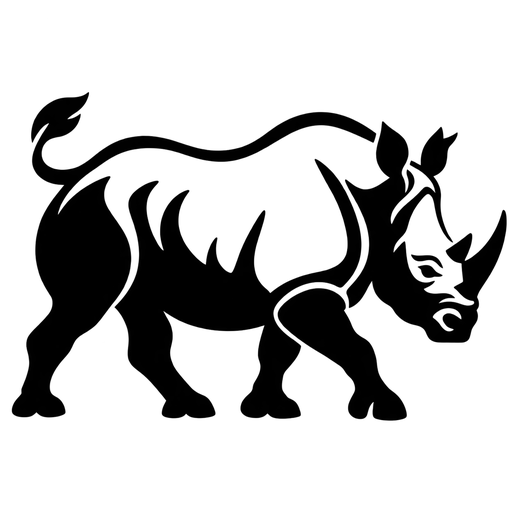 Rhino Silhouette SVG Design cut file