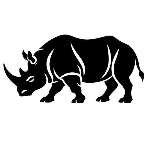 Rhino Silhouette SVG File cut file