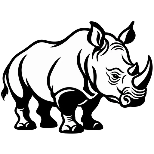 Rhino Silhouette SVG – Rhino Clipart for Crafts and Art cut file