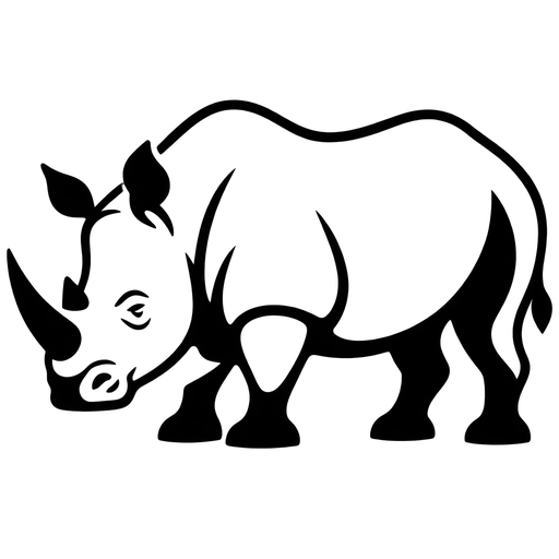 Rhino Silhouette SVG cut file