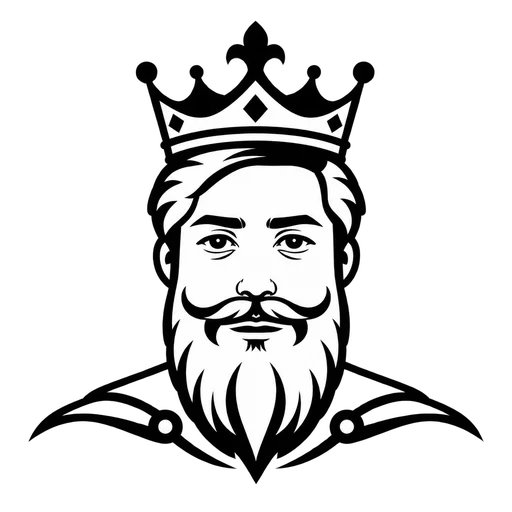 Royal King Portrait SVG Image cut file