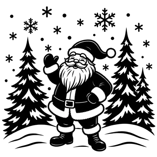 Santa in a Winter Wonderland SVG cut file