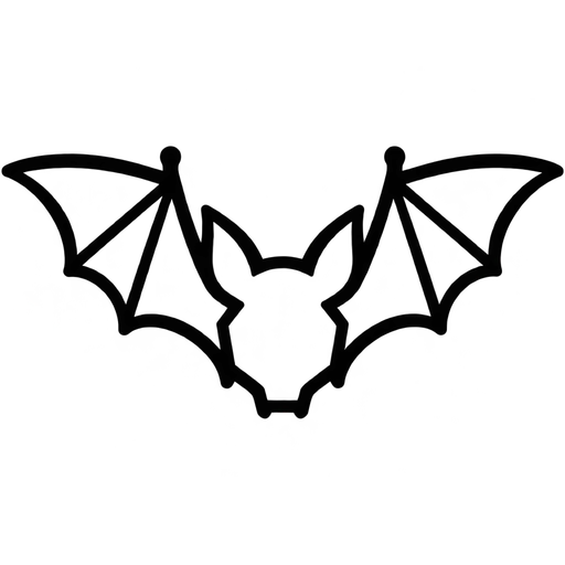 Simple Bat Outline SVG cut file