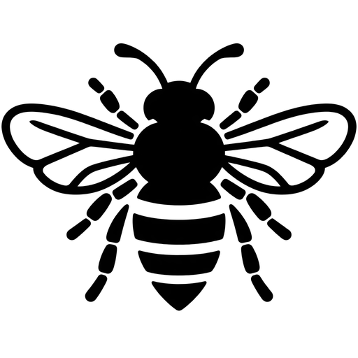 Simple Bee Icon SVG cut file