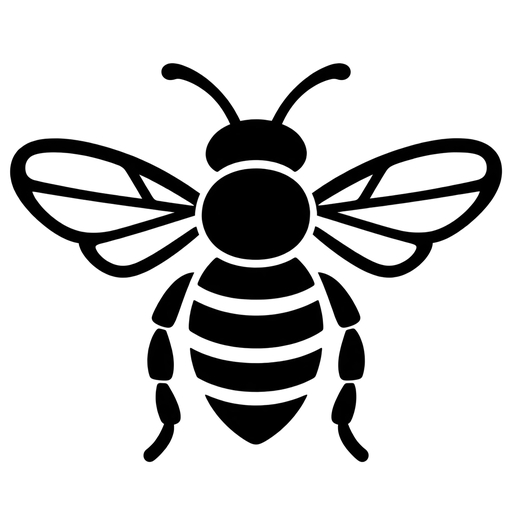 Simple Bee Icon SVG cut file