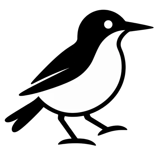 Simple Bird Outline Silhouette SVG cut file