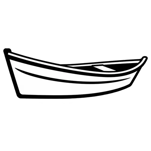 Simple Boat Outline SVG cut file